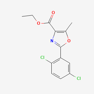 molecular formula C13H11Cl2NO3 B13684420 Ethyl 2-(2,5-Dichlorophenyl)-5-methyloxazole-4-carboxylate 