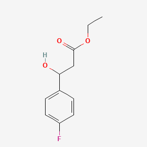 molecular formula C11H13FO3 B13684427 Ethyl 3-(4-fluorophenyl)-3-hydroxypropanoate CAS No. 263239-27-6