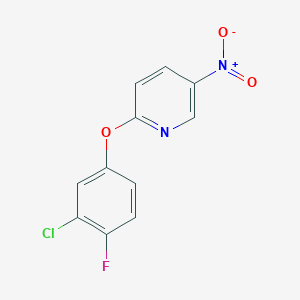 2-(3-Chloro-4-fluorophenoxy)-5-nitropyridine