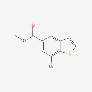 molecular formula C10H7BrO2S B13684464 Methyl 7-bromobenzo[b]thiophene-5-carboxylate 