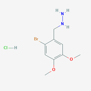molecular formula C9H14BrClN2O2 B1368447 (2-Bromo-4,5-dimethoxybenzyl)hydrazine hydrochloride CAS No. 887596-58-9