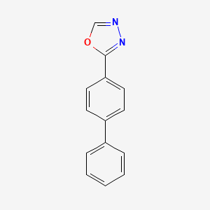 molecular formula C14H10N2O B13684471 1,3,4-Oxadiazole, 2-[1,1'-biphenyl]-4-yl- CAS No. 838-51-7