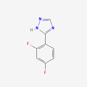 molecular formula C8H5F2N3 B13684535 5-(2,4-difluorophenyl)-1H-1,2,4-triazole 