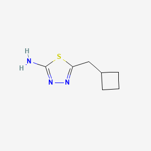 molecular formula C7H11N3S B13684542 2-Amino-5-(cyclobutylmethyl)-1,3,4-thiadiazole 