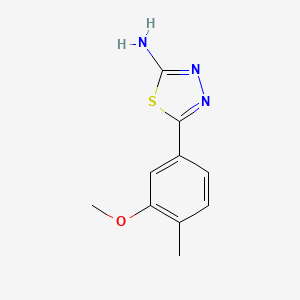 molecular formula C10H11N3OS B13684553 2-Amino-5-(3-methoxy-4-methylphenyl)-1,3,4-thiadiazole 
