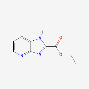 molecular formula C10H11N3O2 B13684564 ethyl 7-methyl-1H-imidazo[4,5-b]pyridine-2-carboxylate 