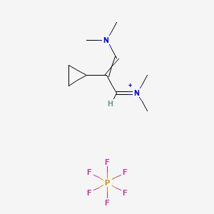 molecular formula C10H19F6N2P B13684594 (E)-N-[2-Cyclopropyl-3-(dimethylamino)allylidene]-N-methylmethanaminium Hexafluorophosphate(V) 