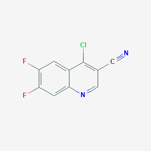 molecular formula C10H3ClF2N2 B1368461 4-Chloro-6,7-difluoroquinoline-3-carbonitrile CAS No. 886362-75-0