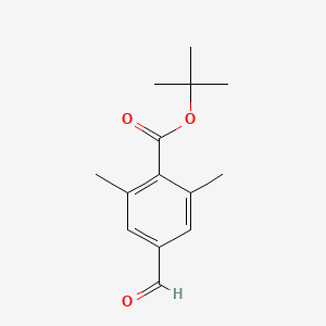 molecular formula C14H18O3 B13684613 Tert-butyl 4-formyl-2,6-dimethylbenzoate CAS No. 306296-72-0