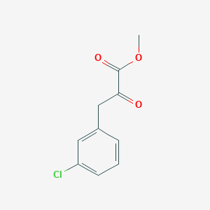 molecular formula C10H9ClO3 B13684661 Methyl 3-(3-chlorophenyl)-2-oxopropanoate 