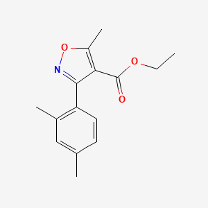 molecular formula C15H17NO3 B13684669 Ethyl 3-(2,4-dimethylphenyl)-5-methylisoxazole-4-carboxylate 