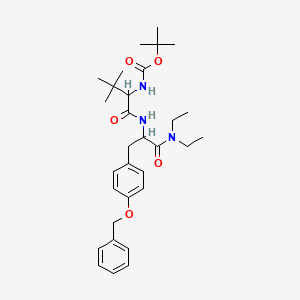 molecular formula C31H45N3O5 B13684671 (S)-N-[(S)-3-[4-(Benzyloxy)phenyl]-1-(diethylamino)-1-oxo-2-propyl]-2-(Boc-amino)-3,3-dimethylbutanamide 
