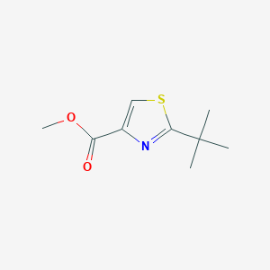 molecular formula C9H13NO2S B13684724 Methyl 2-(tert-butyl)thiazole-4-carboxylate 