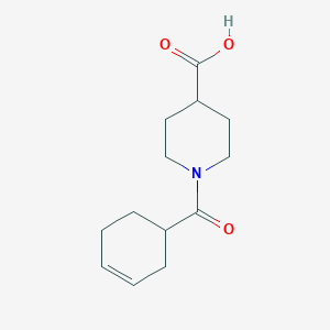 molecular formula C13H19NO3 B1368474 1-(Cyclohex-3-ene-1-carbonyl)piperidine-4-carboxylic acid 
