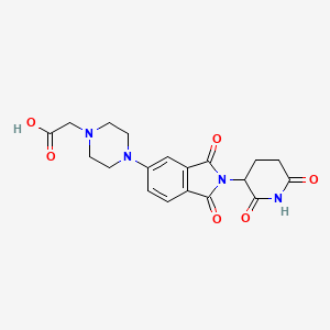 molecular formula C19H20N4O6 B13684740 2-(4-(2-(2,6-Dioxopiperidin-3-yl)-1,3-dioxoisoindolin-5-yl)piperazin-1-yl)acetic acid 