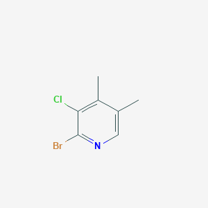 molecular formula C7H7BrClN B13684784 2-Bromo-3-chloro-4,5-dimethylpyridine 