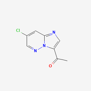 molecular formula C8H6ClN3O B13684820 1-(7-Chloroimidazo[1,2-b]pyridazin-3-yl)ethanone 