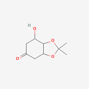 molecular formula C9H14O4 B13684822 (3aR,7R,7aS)-7-Hydroxy-2,2-dimethyltetrahydrobenzo[d][1,3]dioxol-5(6H)-one 