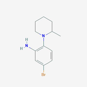 molecular formula C12H17BrN2 B1368486 5-Bromo-2-(2-methylpiperidin-1-yl)aniline CAS No. 1016849-87-8