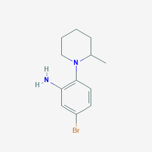 molecular formula C12H17BrN2 B1368486 5-Bromo-2-(2-methyl-1-piperidinyl)aniline CAS No. 1016849-87-8