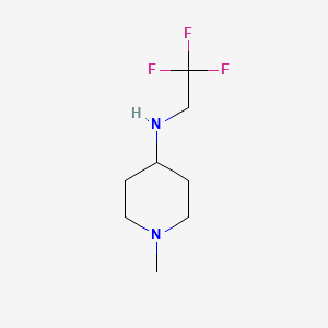 molecular formula C8H15F3N2 B1368487 1-methyl-N-(2,2,2-trifluoroethyl)piperidin-4-amine 