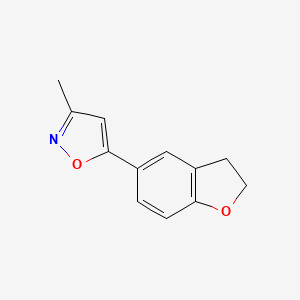 molecular formula C12H11NO2 B13684870 5-(2,3-Dihydrobenzofuran-5-yl)-3-methylisoxazole 