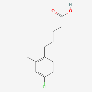 molecular formula C12H15ClO2 B13684878 5-(4-Chloro-2-methylphenyl)pentanoic Acid 