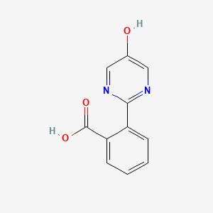 molecular formula C11H8N2O3 B13684886 2-(5-Hydroxypyrimidin-2-yl)benzoic acid 