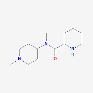 molecular formula C13H25N3O B1368489 N-methyl-N-(1-methylpiperidin-4-yl)piperidine-2-carboxamide 