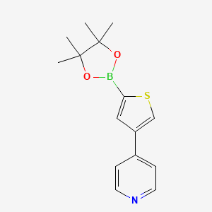molecular formula C15H18BNO2S B13684925 4-(4-Pyridyl)thiophene-2-boronic Acid Pinacol Ester 