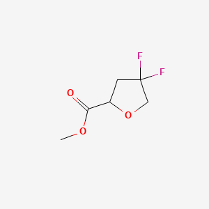 molecular formula C6H8F2O3 B13684932 Methyl 4,4-difluorotetrahydrofuran-2-carboxylate 