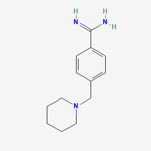 molecular formula C13H19N3 B1368494 4-(1-Piperidinylmethyl)benzenecarboximidamide 