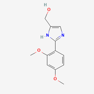 molecular formula C12H14N2O3 B13684944 2-(2,4-Dimethoxyphenyl)imidazole-5-methanol 