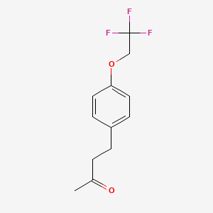 molecular formula C12H13F3O2 B1368495 4-[4-(2,2,2-Trifluoroethoxy)phenyl]butan-2-one 