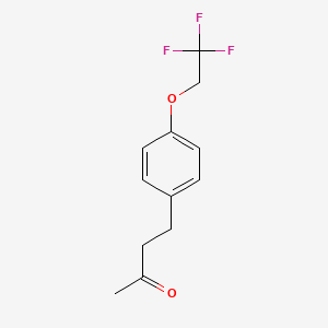 molecular formula C12H13F3O2 B1368495 4-[4-(2,2,2-Trifluoroethoxy)-phenyl]-butan-2-one 