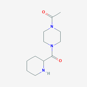 molecular formula C12H21N3O2 B1368497 1-(4-(Piperidine-2-carbonyl)piperazin-1-yl)ethan-1-one 