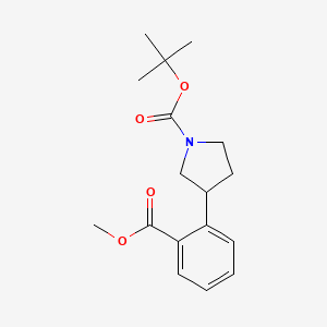 molecular formula C17H23NO4 B13684970 Methyl 2-(1-Boc-3-pyrrolidinyl)benzoate 