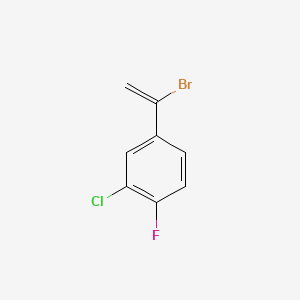 molecular formula C8H5BrClF B13684984 4-(1-Bromovinyl)-2-chloro-1-fluorobenzene 