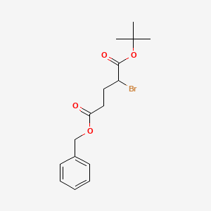 molecular formula C16H21BrO4 B13685007 5-Benzyl 1-tert-Butyl 2-Bromopentanedioate 