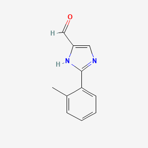 molecular formula C11H10N2O B13685065 2-(o-Tolyl)imidazole-4-carbaldehyde 