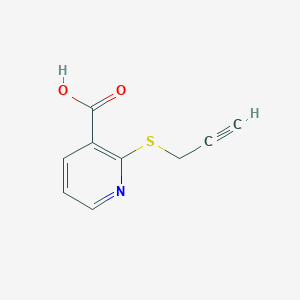 molecular formula C9H7NO2S B1368507 2-(Prop-2-yn-1-ylthio)nicotinic acid 