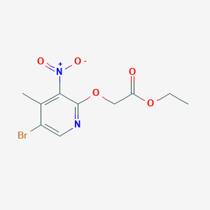 molecular formula C10H11BrN2O5 B13685074 Ethyl 2-[(5-Bromo-4-methyl-3-nitro-2-pyridyl)oxy]acetate 
