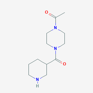 molecular formula C12H21N3O2 B1368510 1-[4-(Piperidine-3-carbonyl)piperazin-1-yl]ethan-1-one 