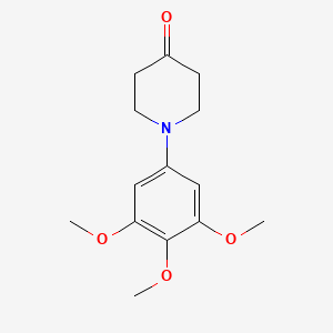 molecular formula C14H19NO4 B1368512 1-(3,4,5-Trimethoxyphenyl)piperidin-4-one 