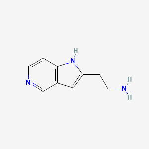 molecular formula C9H11N3 B13685125 2-(5-Azaindole-2-yl)ethanamine 