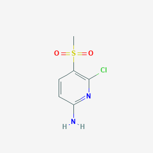 molecular formula C6H7ClN2O2S B13685130 6-Chloro-5-(methylsulfonyl)pyridin-2-amine 