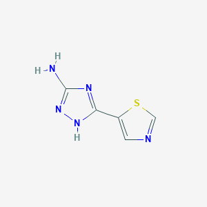 molecular formula C5H5N5S B13685138 5-Amino-3-(5-thiazolyl)-1H-1,2,4-triazole 