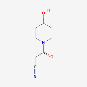 molecular formula C8H12N2O2 B1368514 3-(4-Hydroxypiperidin-1-yl)-3-oxopropanenitrile 