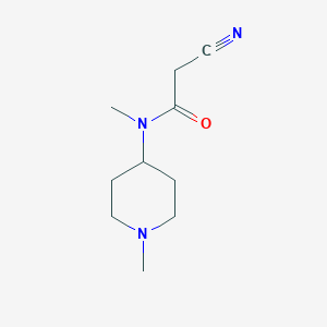 molecular formula C10H17N3O B1368515 2-cyano-N-methyl-N-(1-methylpiperidin-4-yl)acetamide 