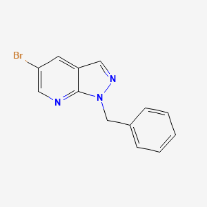 molecular formula C13H10BrN3 B1368516 1-Benzyl-5-bromo-1H-pyrazolo[3,4-b]pyridine 